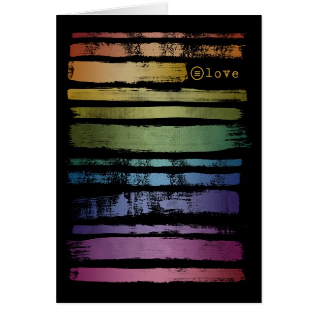 Equality Love Rainbow Brush Strokes LGBTQ ID656 (Devant)