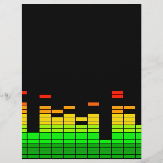 Equalizer Vibes from the Beat of DJ Music decor (Devant)