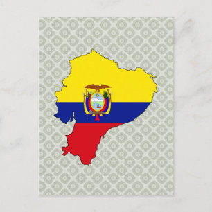Equateur Carte du drapeau taille réelle