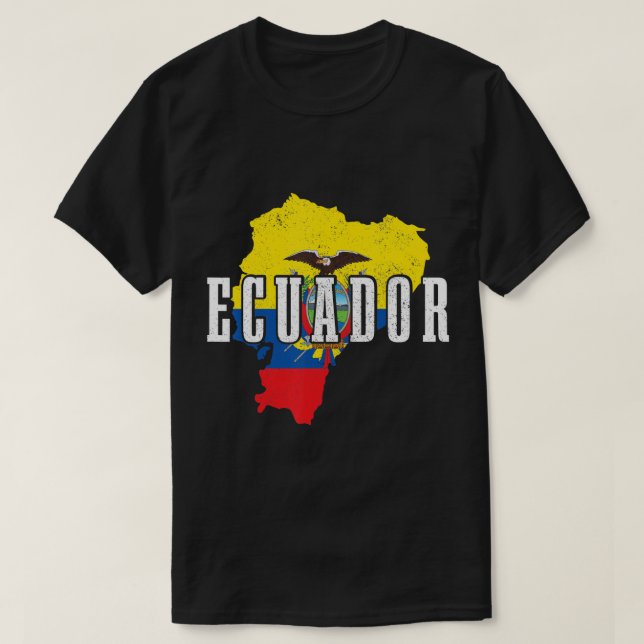 Equateur Carte Fierté Drapeau Equatorien T-shirt (Design devant)