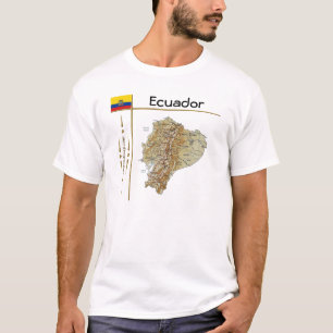 Equateur Carte + Indicateur + Titre T-shirt