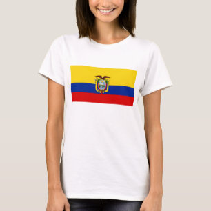 Equateur Drapeau x Carte T-shirt