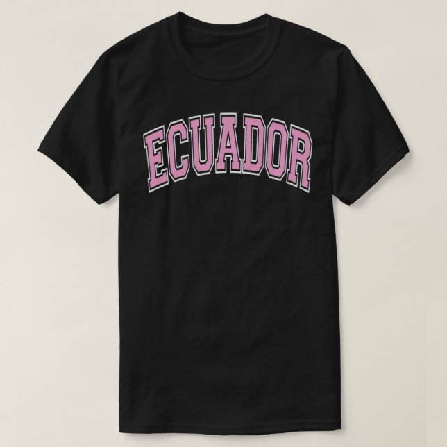 Equateur Style Varsity Pink Tet Pullover (Design devant)