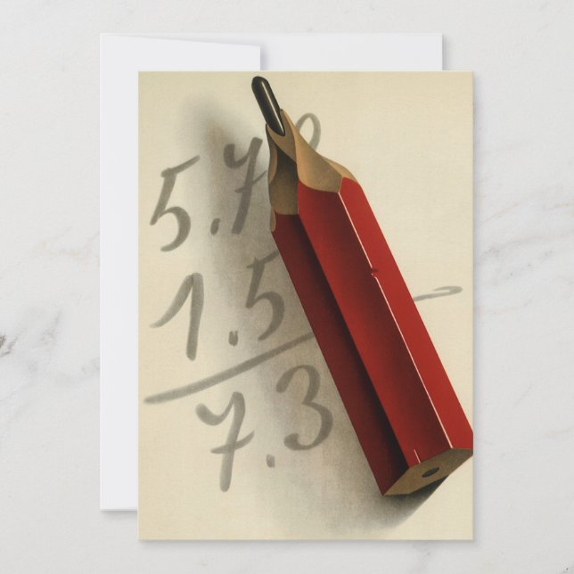 Équation mathématique avec crayon rouge, entrepris (Devant)