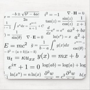 Équations de tapis de souris de maths et de la
