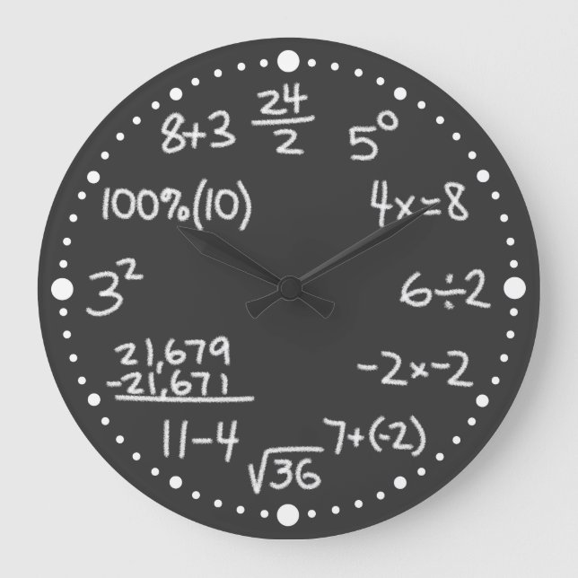 Équations mathématiques Lover Black Horloge (Recto)