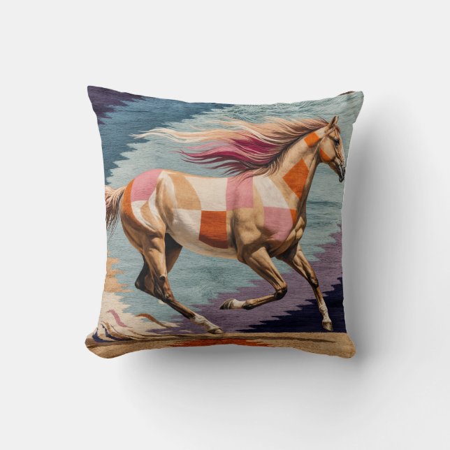 Equestre Dreams Cheval Kilim Coussin (Recto)