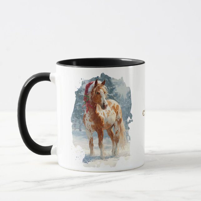 Equestrian Christmas Coffee Mug (Gauche)