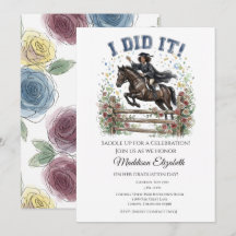 Equestrian Graduation Party Invitation