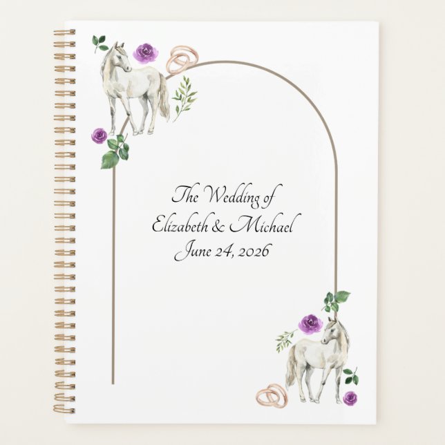 Equestrian Purple Floral Rustic Wedding (Devant)