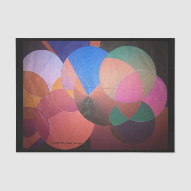 Équilibre abstrait de noir de papier de soie de (Recto)