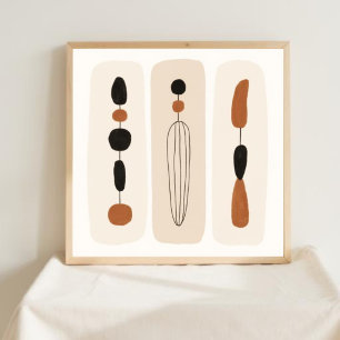 Équilibre Élégant – Art Mural Abstrait Féminin XV