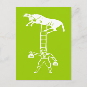 Équilibrer un âne vivant ~ CHANGER Carte postale C
