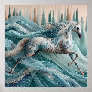 Équine Élégante, Cheval, Affiche, Art Mural
