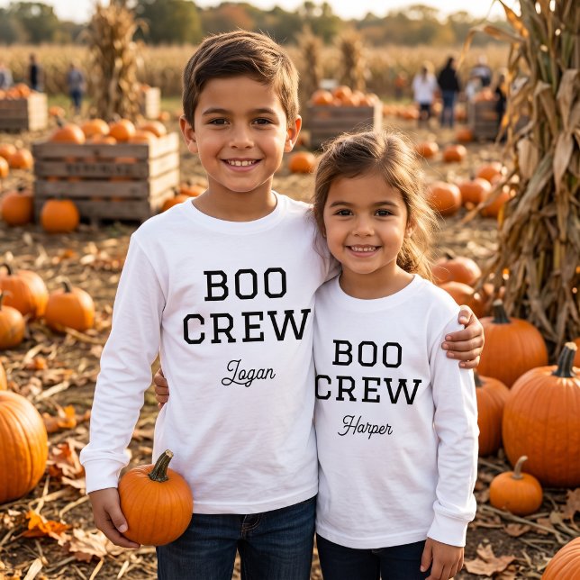 Équipage Boo Halloween avec monogramme (Créateur téléchargé)