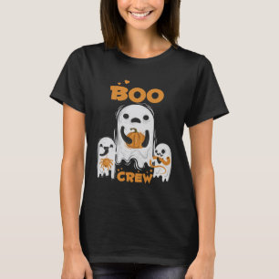 Équipage Boo T-Shirt Fantôme pour Femmes Halloween