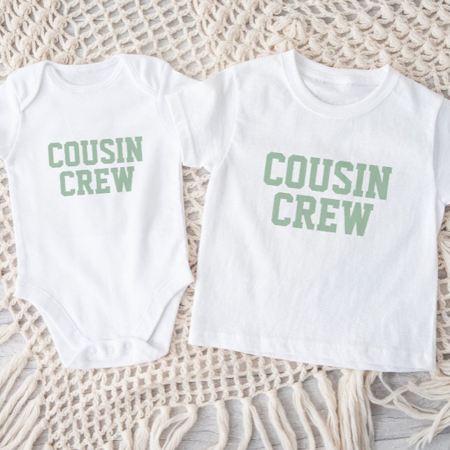 Équipage Cousin | T-shirt bébé enfant Sage (Créateur téléchargé)