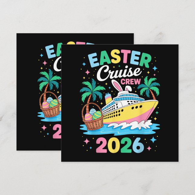 Équipage de croisière de Pâques 2026 Vacances fami (Devant / Derrière)