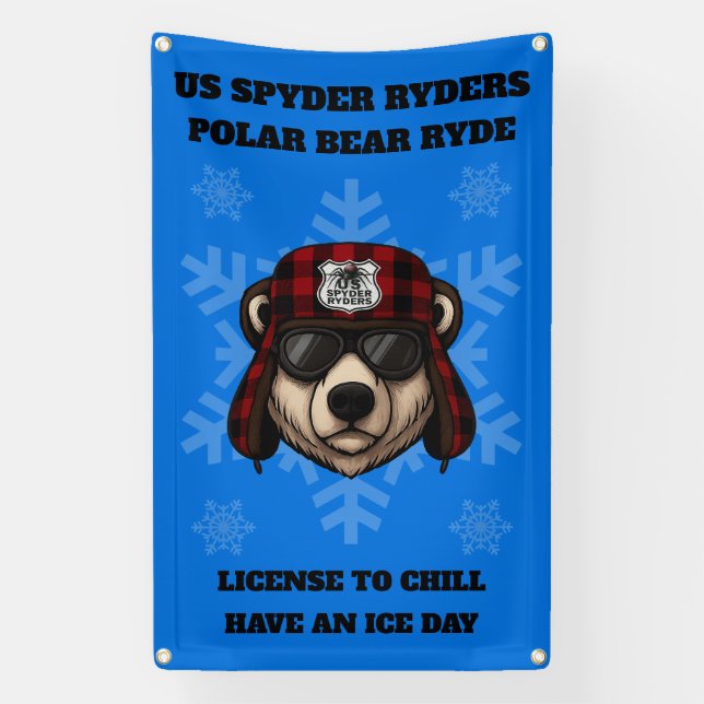 ÉQUIPAGE US SPYDER - Bannière Polar Bear Ryde3 (Verticale)