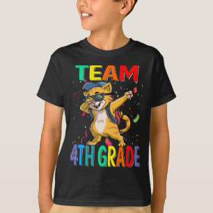 Équipe 4e année Chat Retour à l'école T-shirt