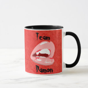 Équipe Damon Vampire Lèvres café Mug