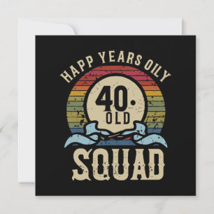 Équipe d'anniversaire 40 ans Vintage