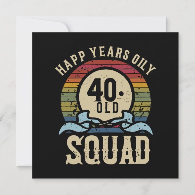 Équipe d'anniversaire 40 ans Vintage (Devant)