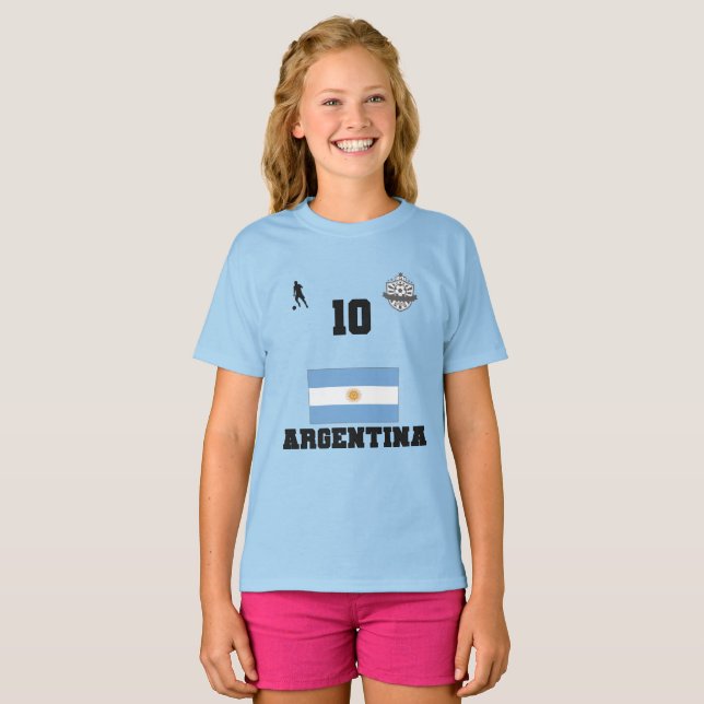 Équipe d'Argentine de football T-shirt enfant (Devant entier)