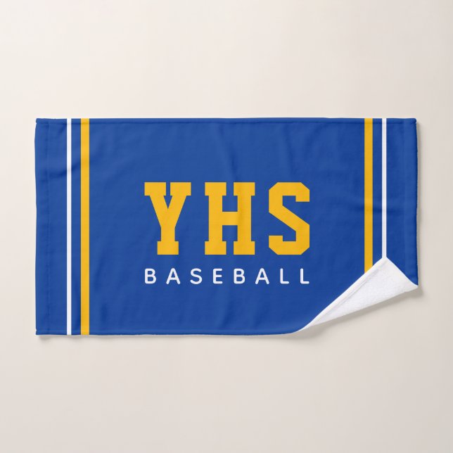 Équipe de Baseball avec Initiales Personnalisées d (Serviette à main)