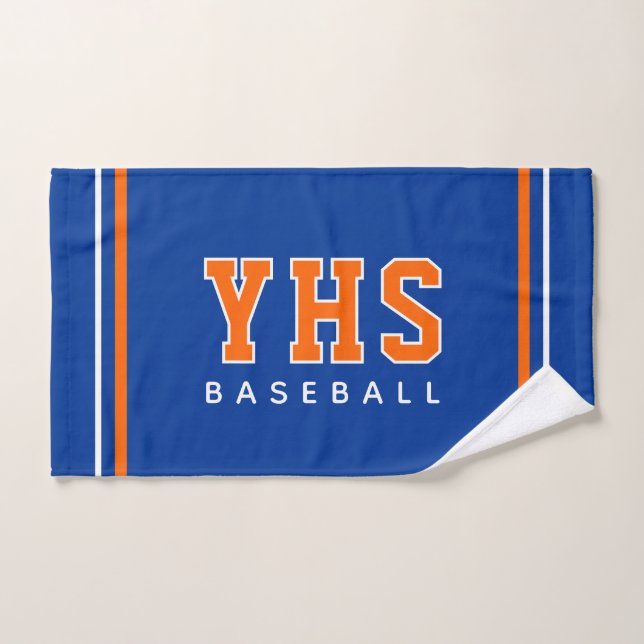 Équipe de Baseball avec Initiales Personnalisées d (Serviette à main)