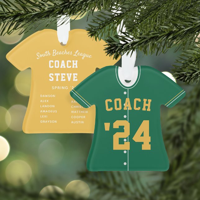 Équipe de baseball jaune et vert Jersey (Créateur téléchargé)