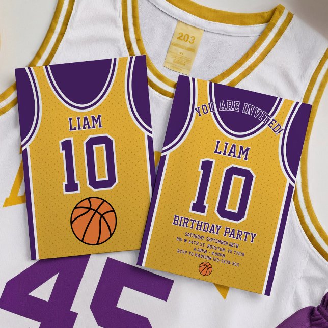 Équipe de basket-ball 10 Invitation d'anniversaire (Créateur téléchargé)
