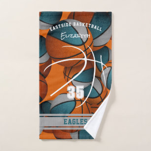 Équipe de basket-ball gris turquoise couleurs nom 