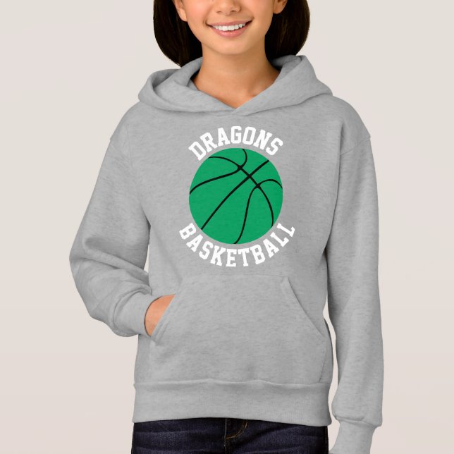 Équipe de basket-ball vert Nom et numéro personnal (Devant)