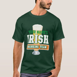 Équipe de boisson irlandaise personnalisée T-shirt