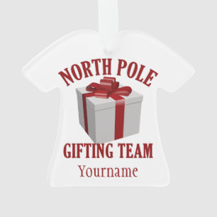 Équipe de cadeaux du pôle Nord ornement personnali