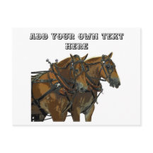 Équipe de chevaux belges Carte postale tout usage