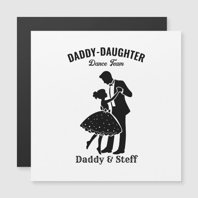 Équipe de danse papa-fille (4) T-shirt (Devant / Derrière)