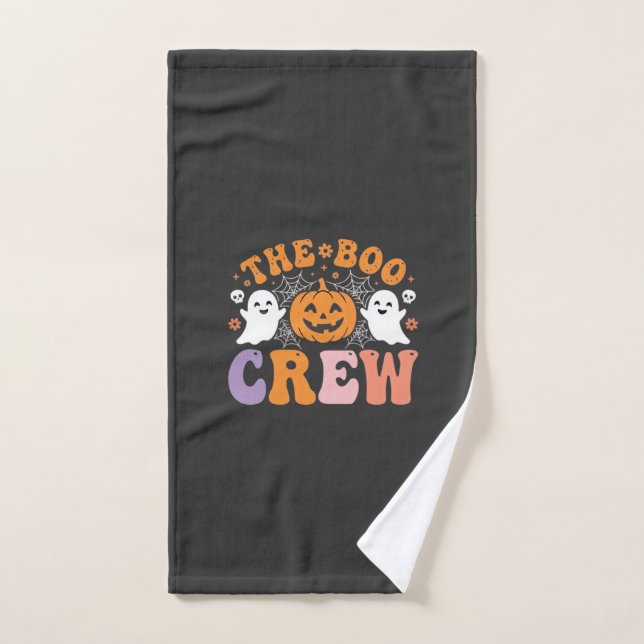 Équipe de fantômes de Halloween Citrouille Design_ (Serviette à main)