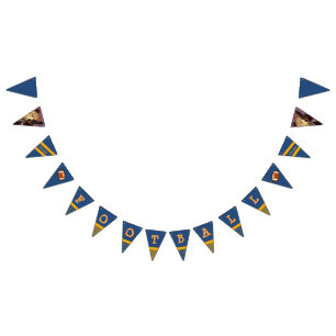 Équipe de football de Chicago Bannière bleue orang