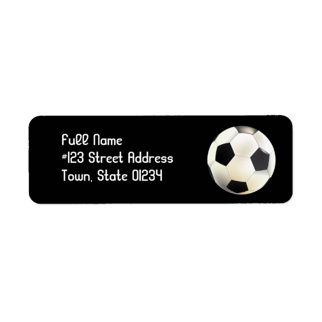 Équipe de football Étiquettes de messagerie (Devant)