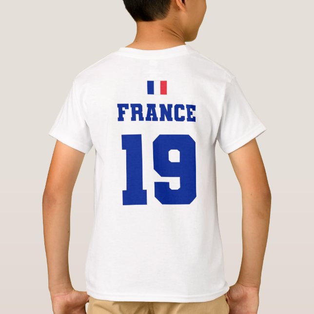 Équipe de France de Football #19 T-shirt Enfants (Dos)
