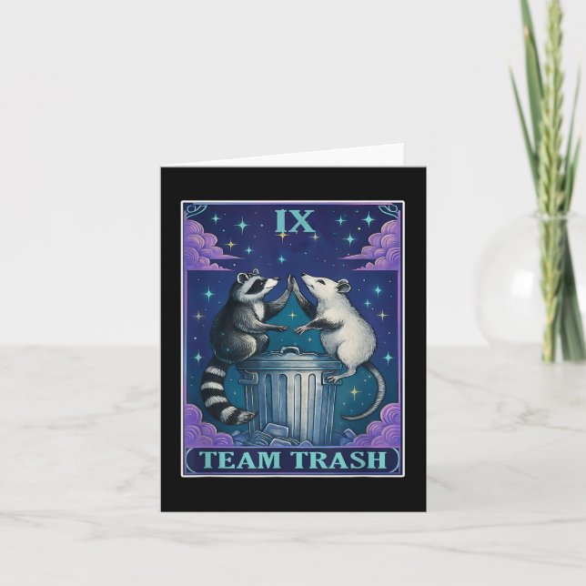 Équipe de jeu de cartes de tarot Raton laveur Cart (Devant)
