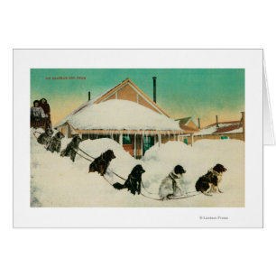 Équipe de luge tirée par des chiens de l'Alaska se