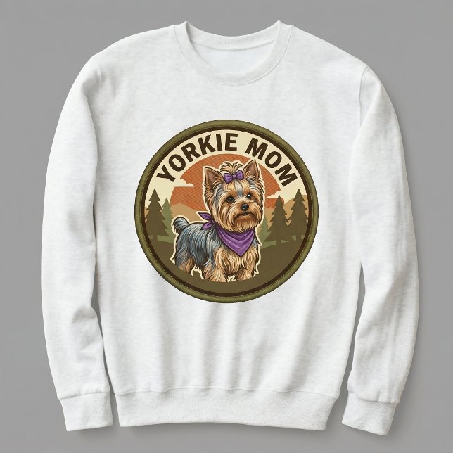 Équipe de maman Yorkie Sweatshirt ras du cou Térri (Créateur téléchargé)
