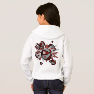 équipe de maroon gris couleurs filles basket étoil