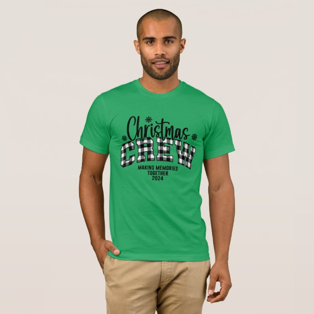 Équipe de Noël familiale T-shirt 2024 (Devant entier)