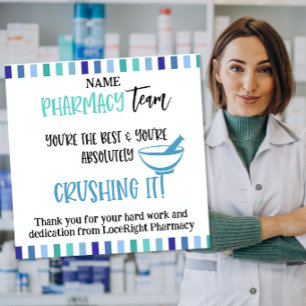 Équipe de pharmacie merci