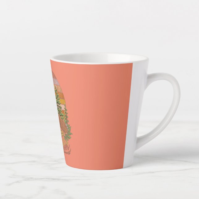 Équipe de Randonnée de fentes rétro Latte Mug - Le (Droite)