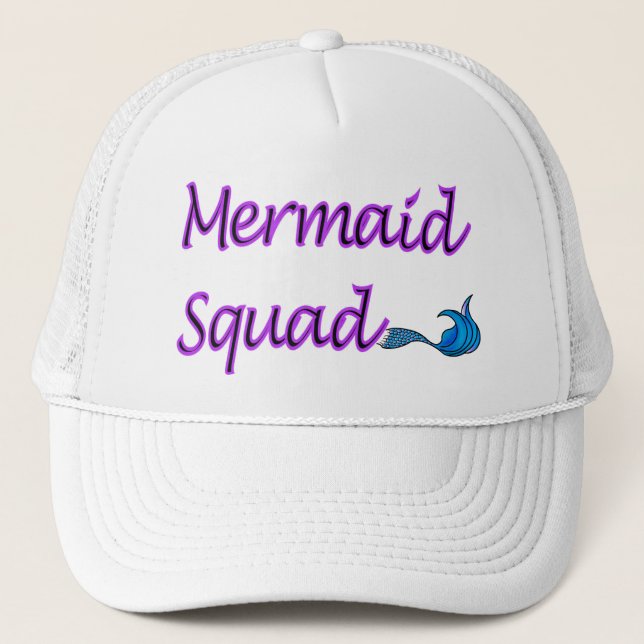 Équipe de sirène avec queue bleue sur casquette de (Devant)